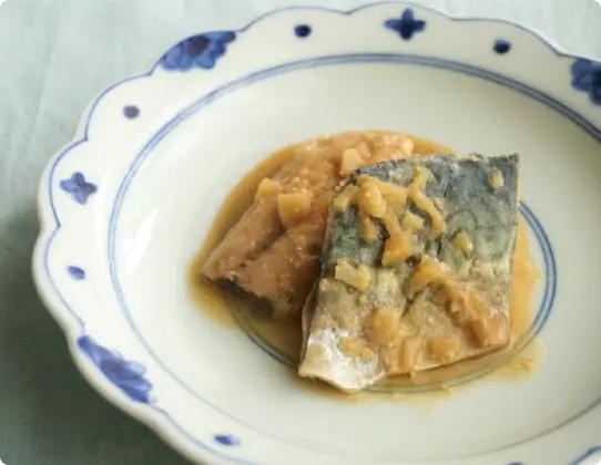 Simmered Mackerel with Ginger and Miso